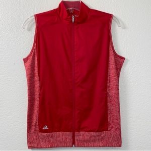 Adidas Golf Dark Salmon Full Zip Vest w/ Front Seam Zip Pockets Size XS